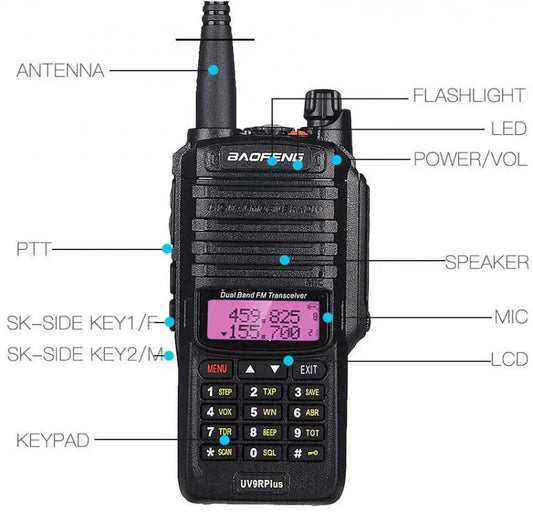 Baofeng UV-9R Plus Waterproof Dual-Band Two-Way Radio (1 Piece ) BangBang