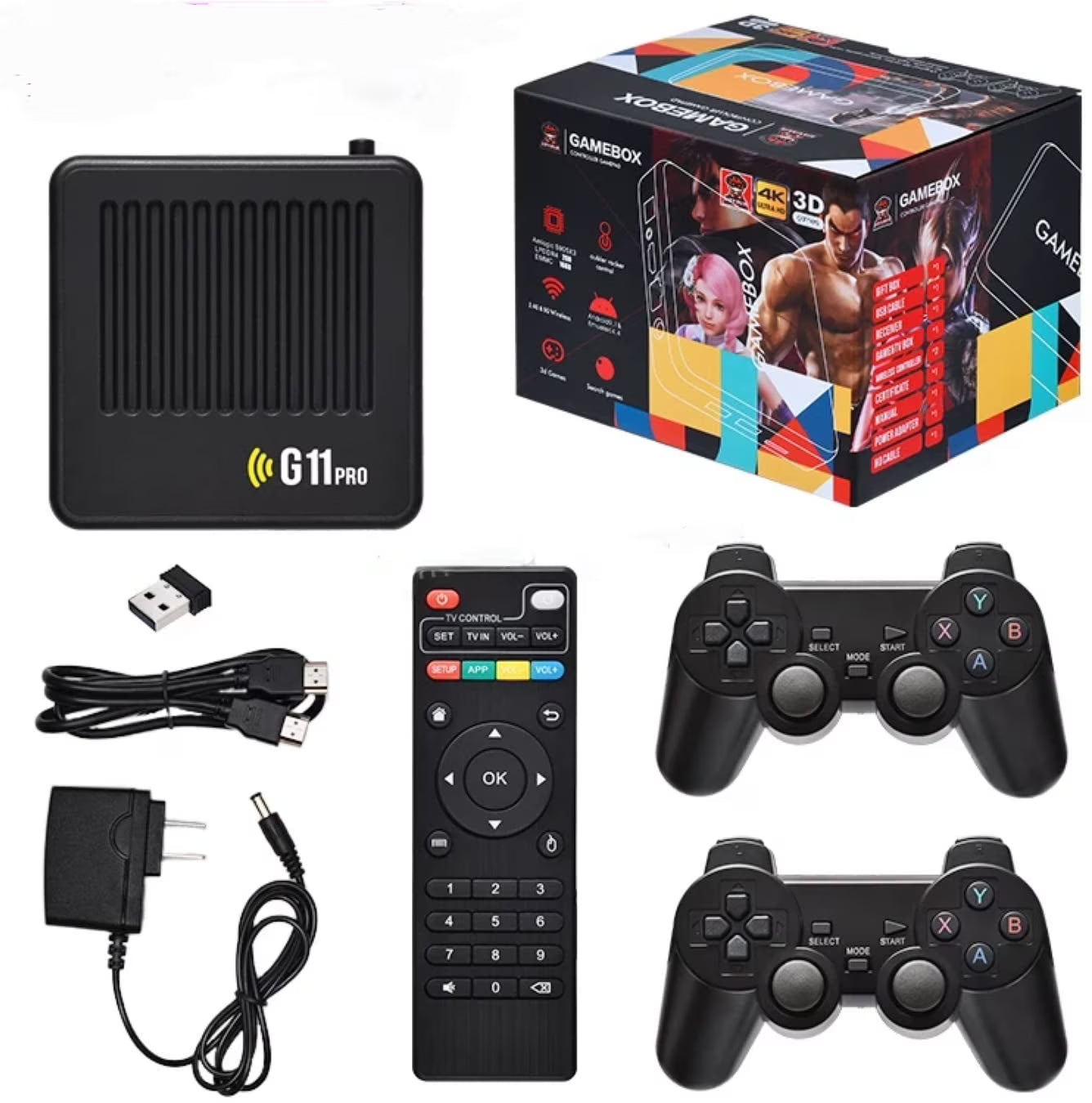 G11 Pro Game Box 64G Video For kids 4k HD Video Games Built In 15k +Game 10+ Emulator Console HDMI