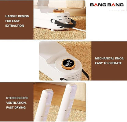 BANG BANG Multifunctional Foldable Shoe Dryer, Instant Heating Shoes Warmer Intelligent Disinfection Deodorizing Shoe Dryer Suitable for All Kinds of Shoes