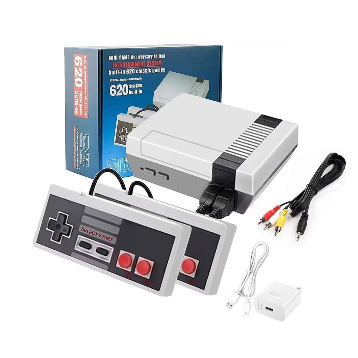 620 Classic Video Game Mini Retro Game Console Containts